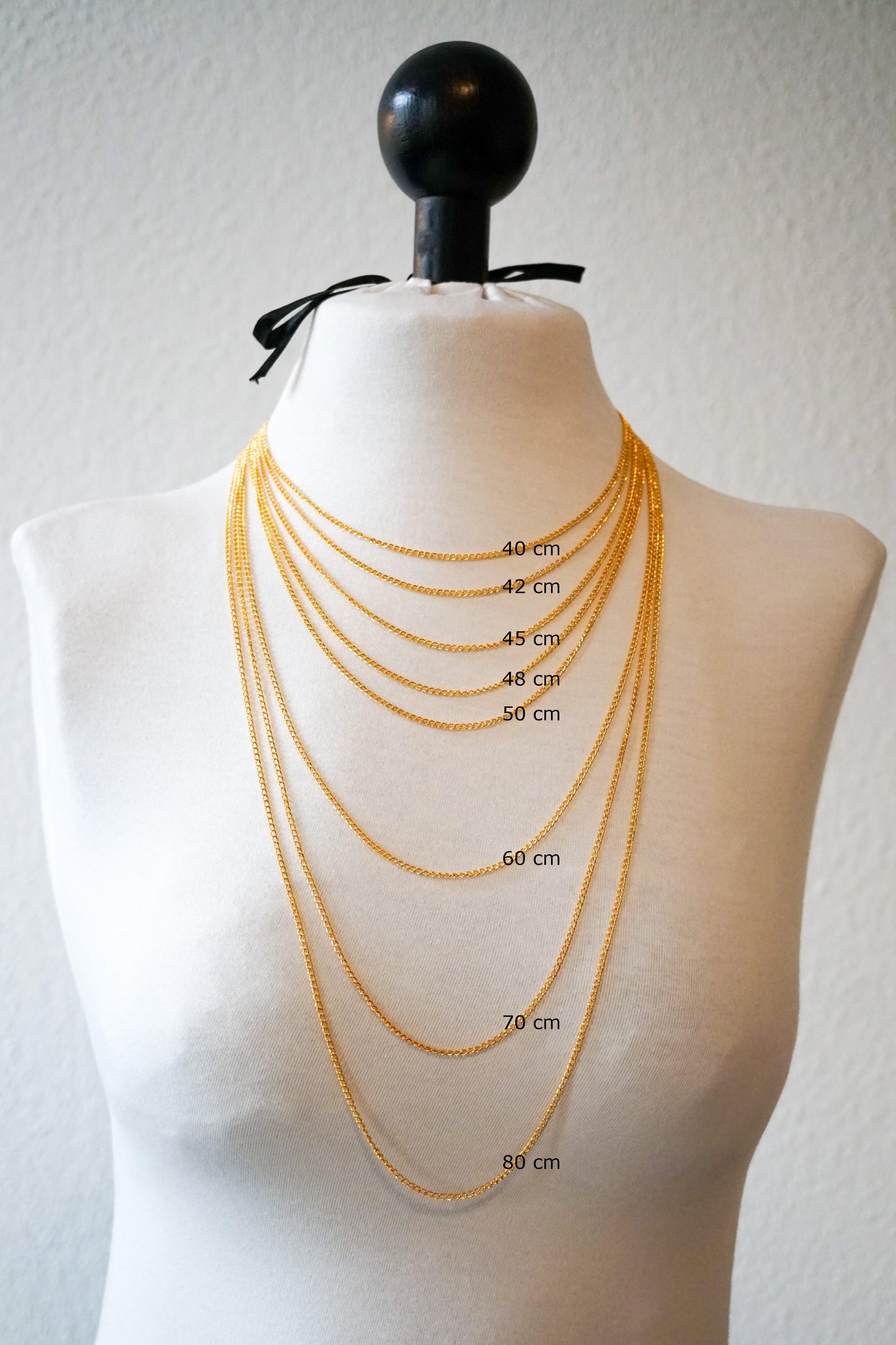 Blattskelett rot - Kette antik bronze 0864