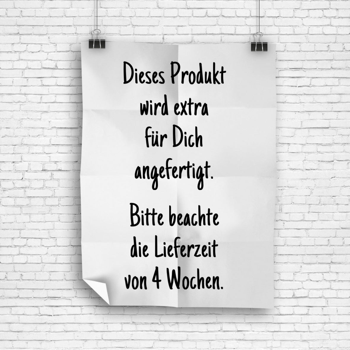 Versand: Für Dich angefertigt