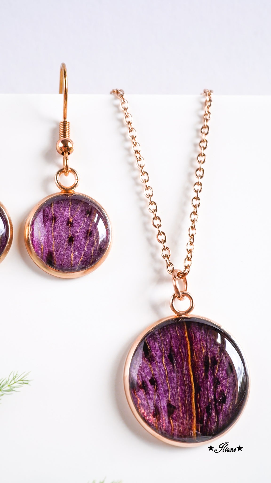 Lilie - SET Edelstahl silber, gold oder roségold