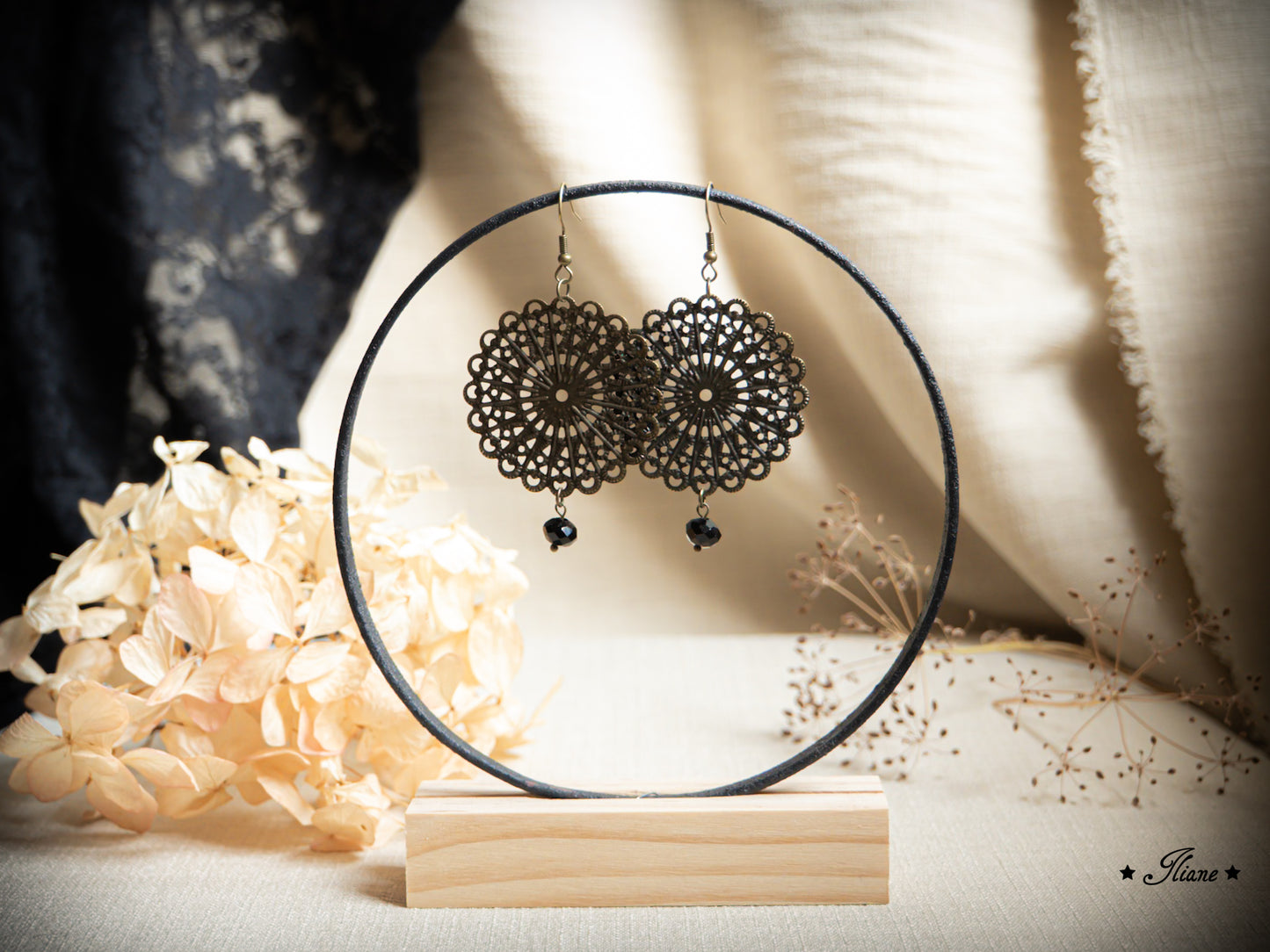 Black Lace #3 - Ohrringe antik bronze