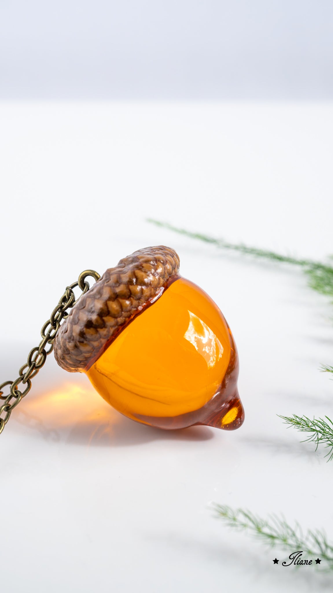 Kette mit Eichel antik bronze