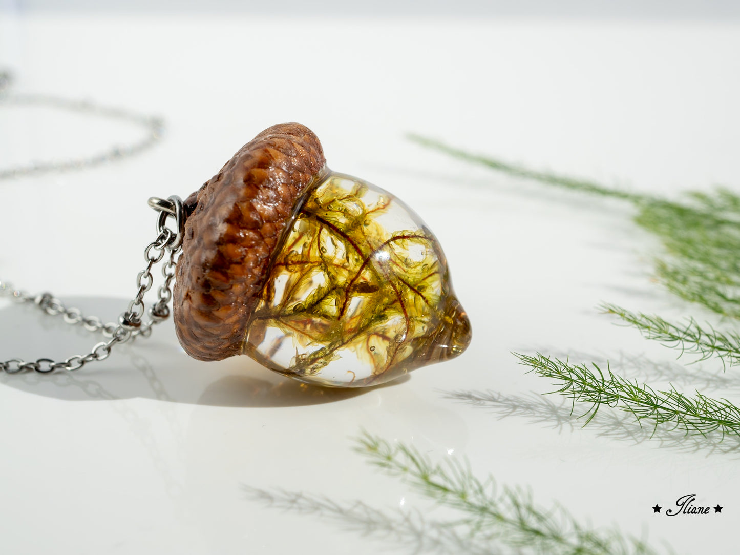 Kette mit Eichel Edelstahl silber