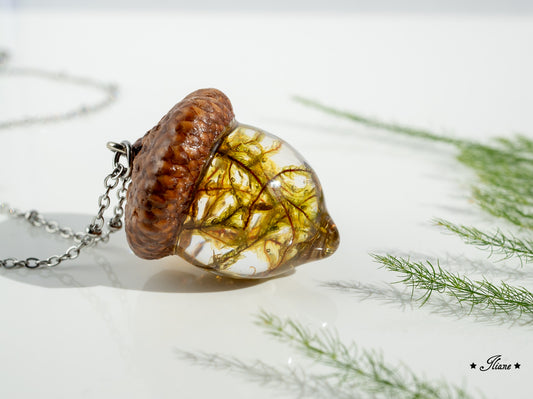 Kette mit Eichel Edelstahl silber
