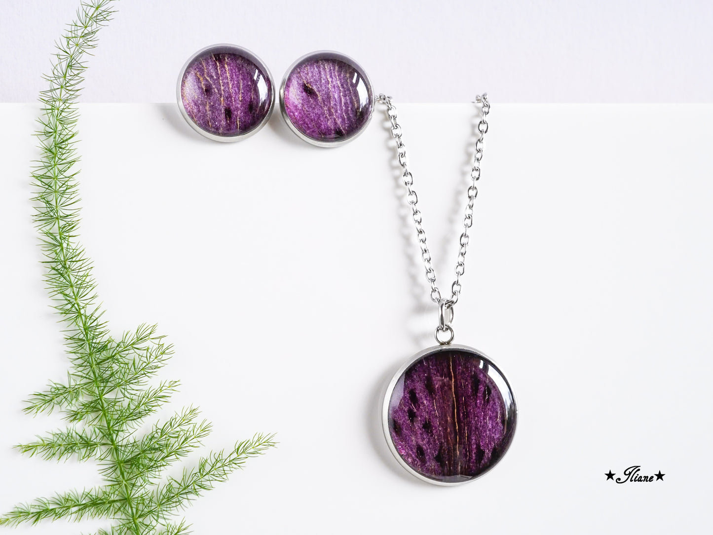 Lilie - SET Edelstahl silber, gold oder roségold