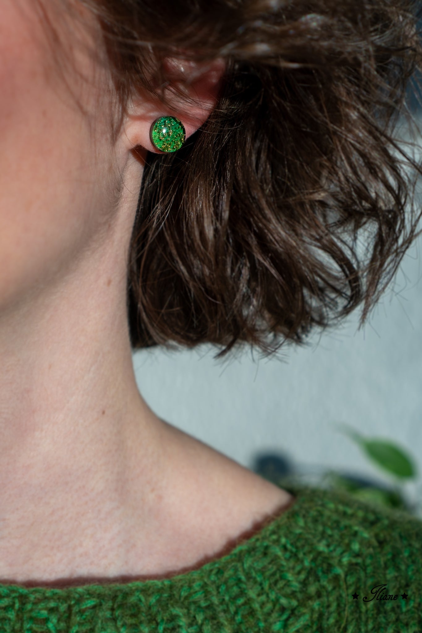 Aurora - Ohrstecker aus Edelstahl mit Metallic silber oder gold 0829