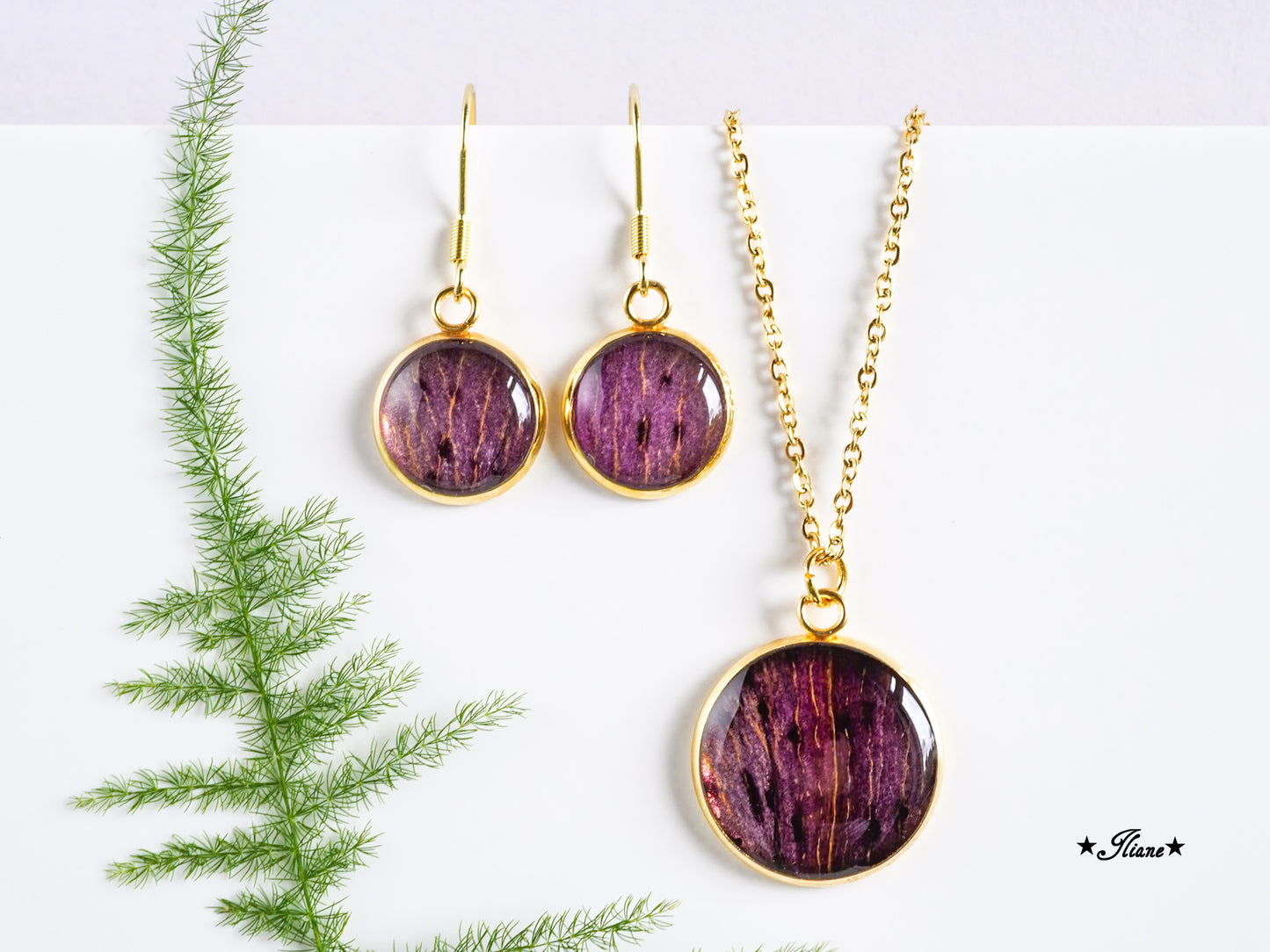 Lilie - SET Edelstahl silber, gold oder roségold
