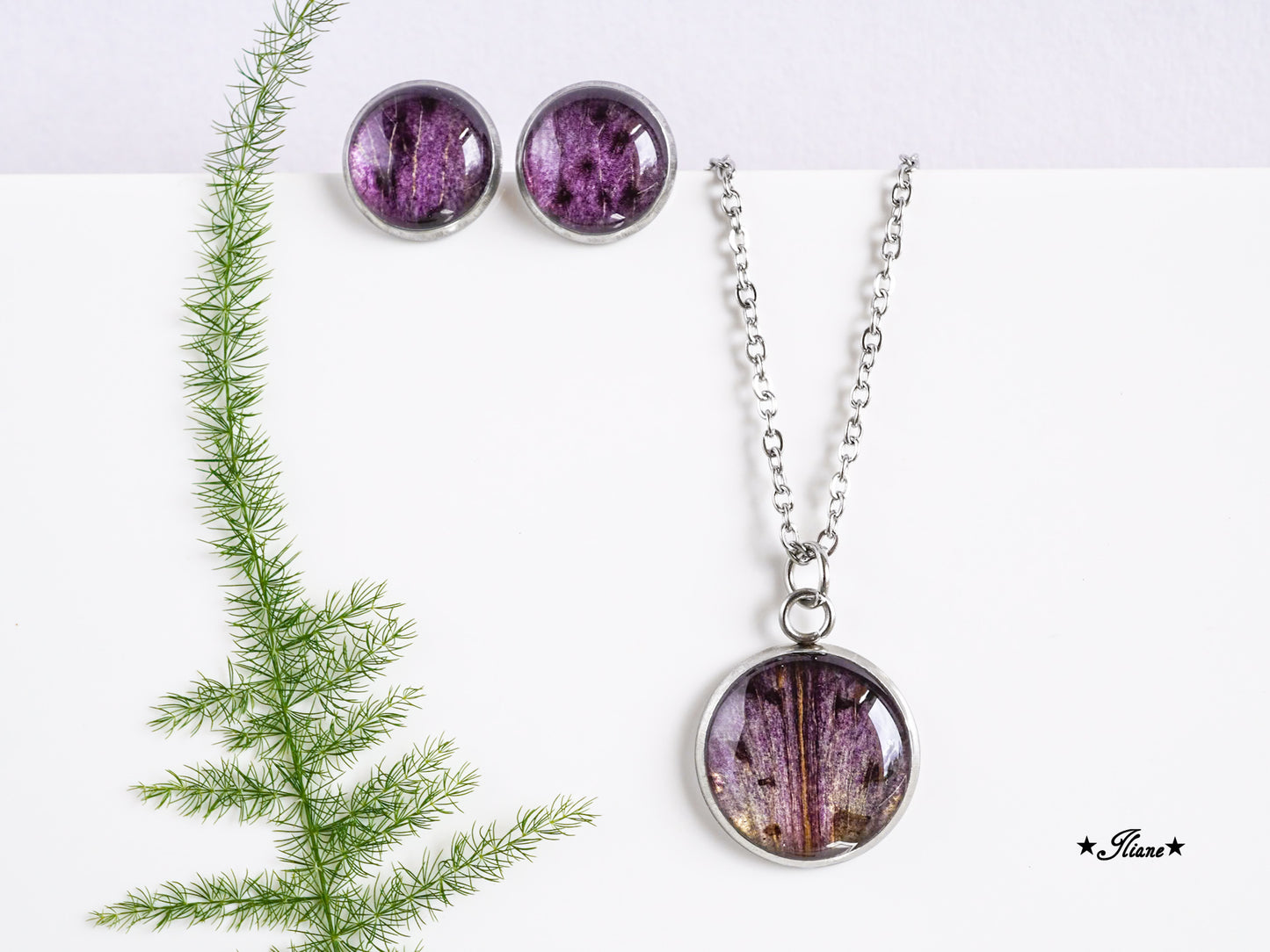 Lilie - SET Edelstahl silber, gold oder roségold