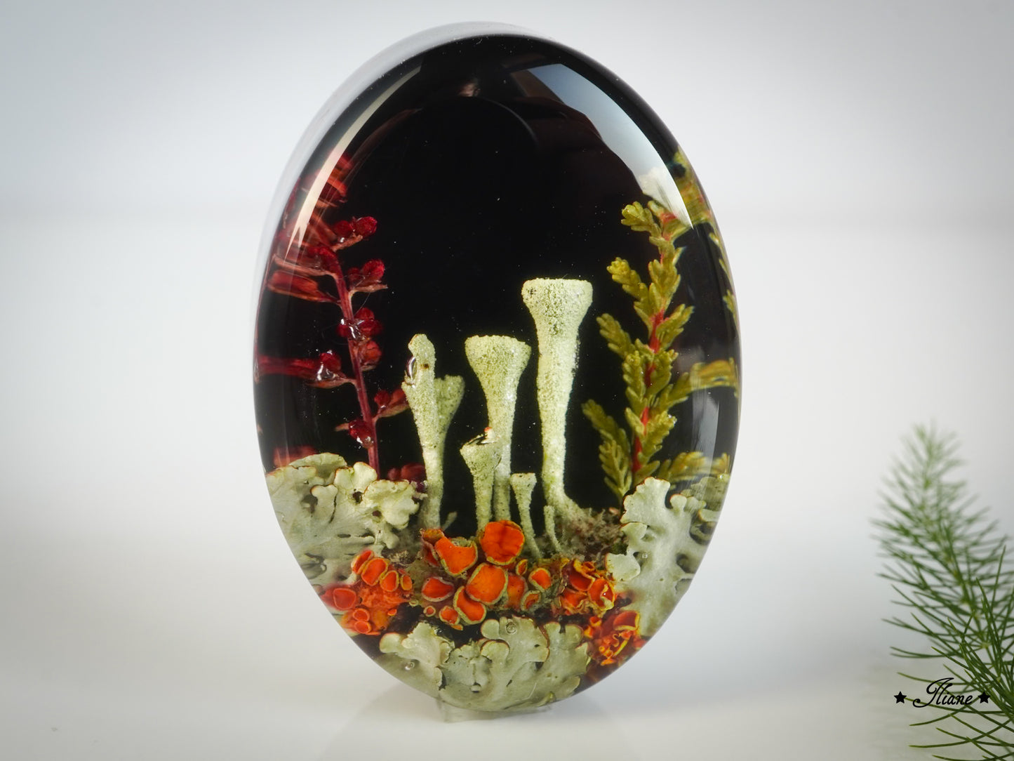 Nebelkind - Moose und Flechten - Kette mit Anhänger - Edelstahl silber, gold oder roségold 0837