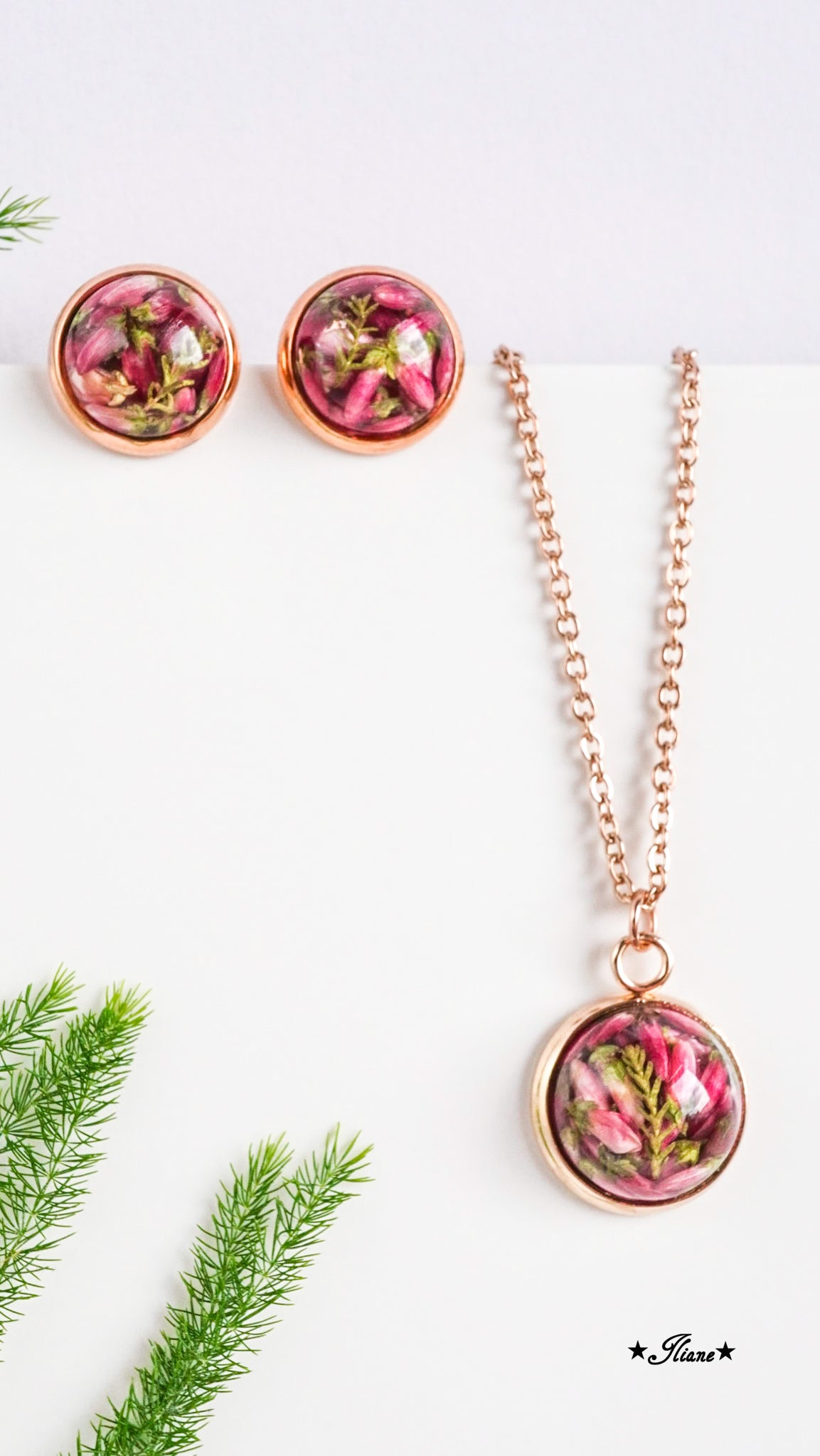 Heidekraut - SET silber, gold oder roségold 0263