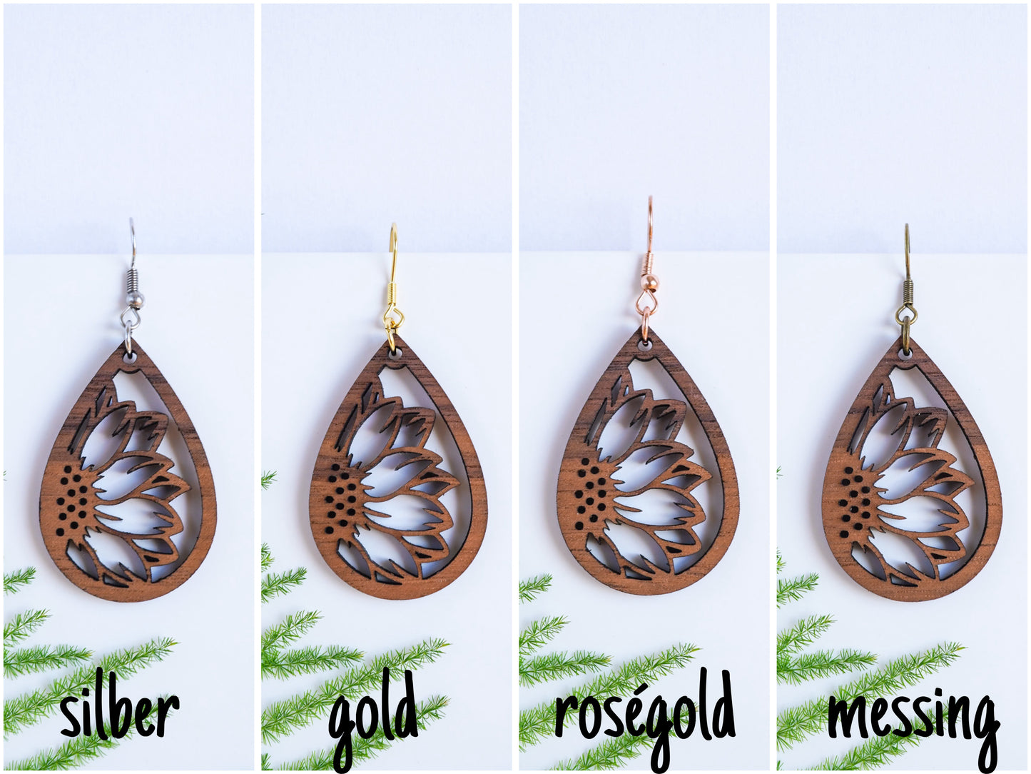 Holzohrringe Leo #5