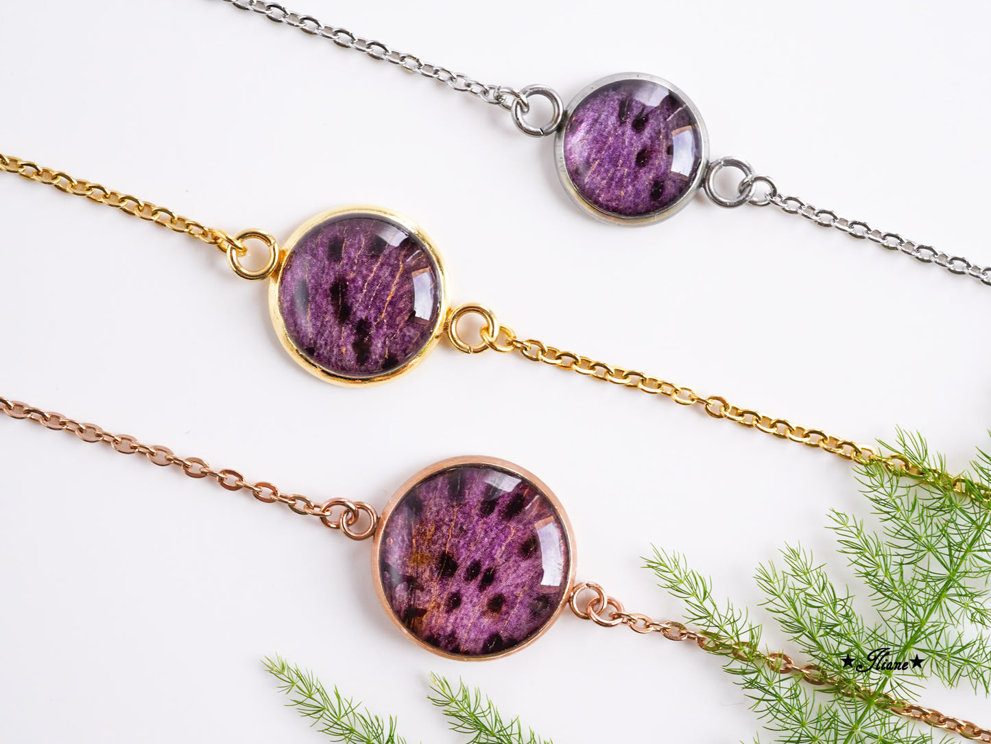 Lilie - Armband Edelstahl silber, gold oder roségold