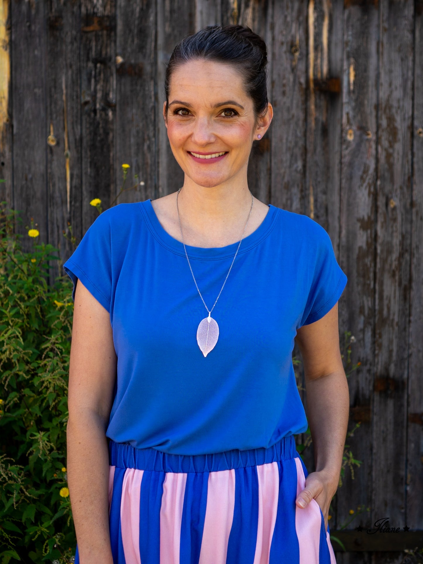 Blattskelett - Kette silber, gold, roségold, kupfer, mint