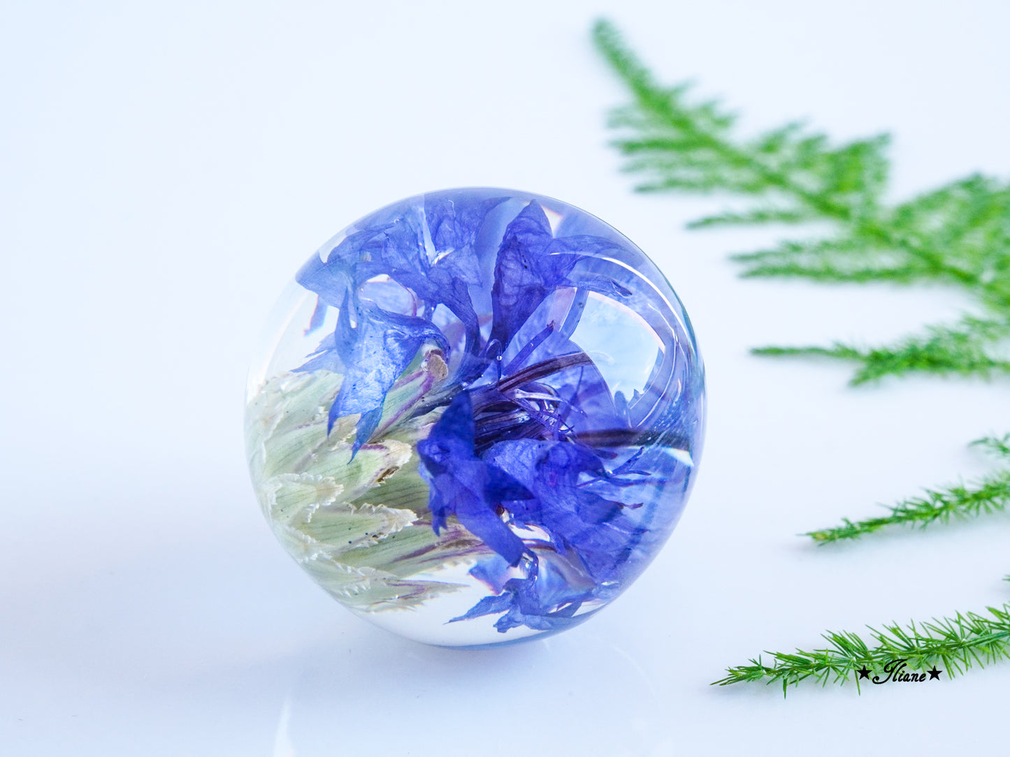 Kettenanhänger Kugel mit Kornblume 0786
