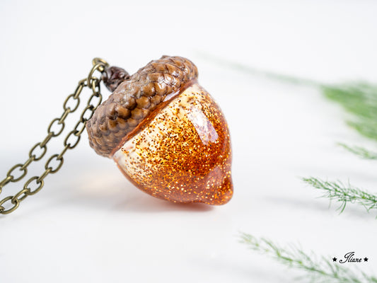 Kette mit Eichel antik bronze