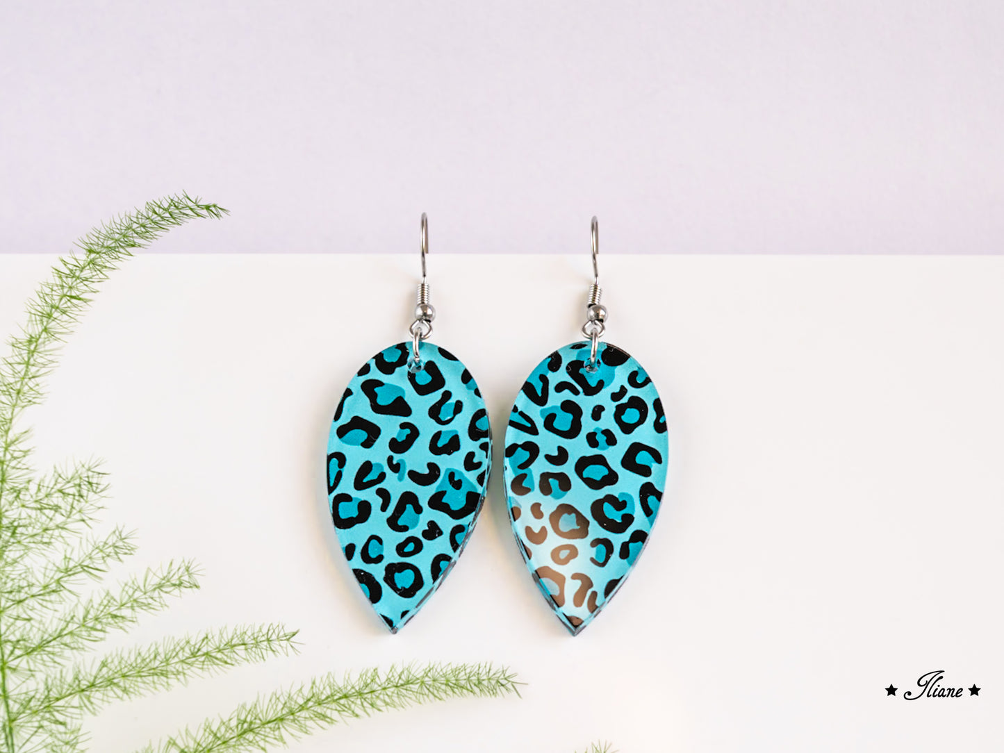 Leo Collection - Petrol - Acryl-Ohrringe