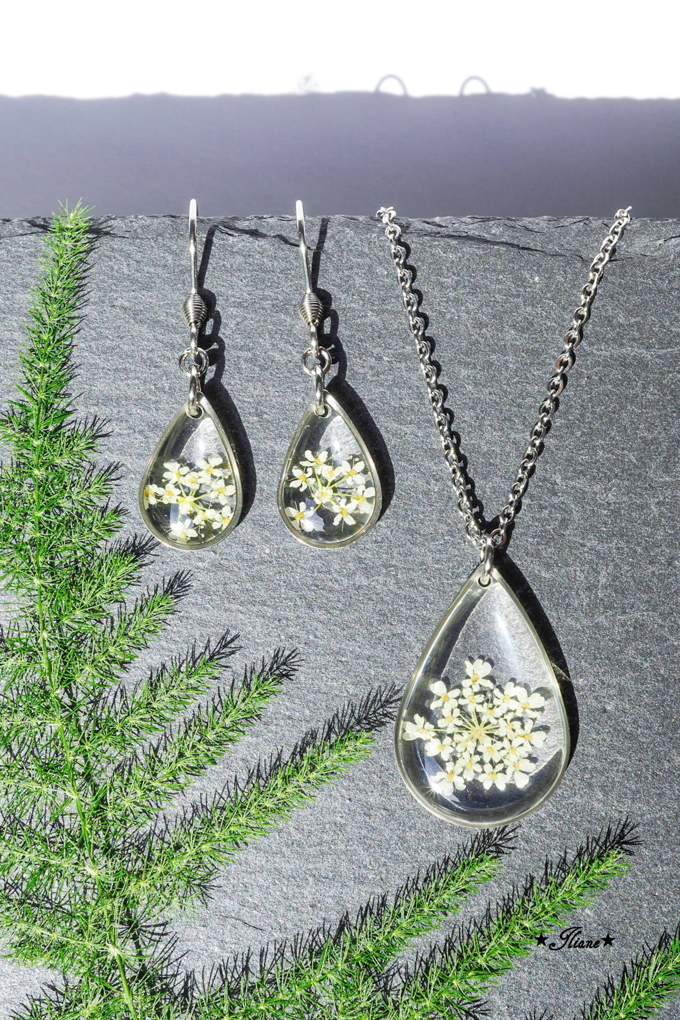 Doldenblüten transparent - Edelstahl silber 0556