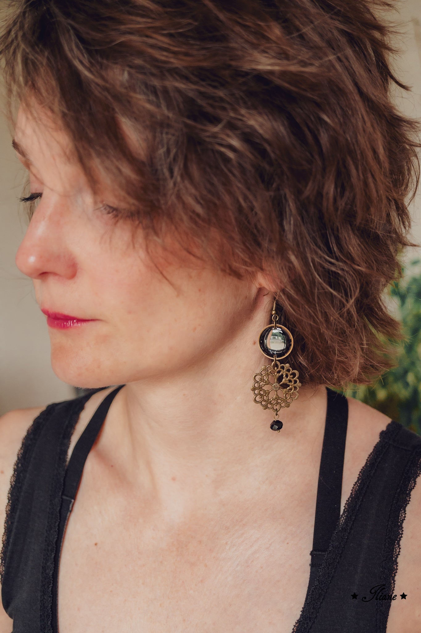 Black Lace #4 - Ohrringe antik bronze