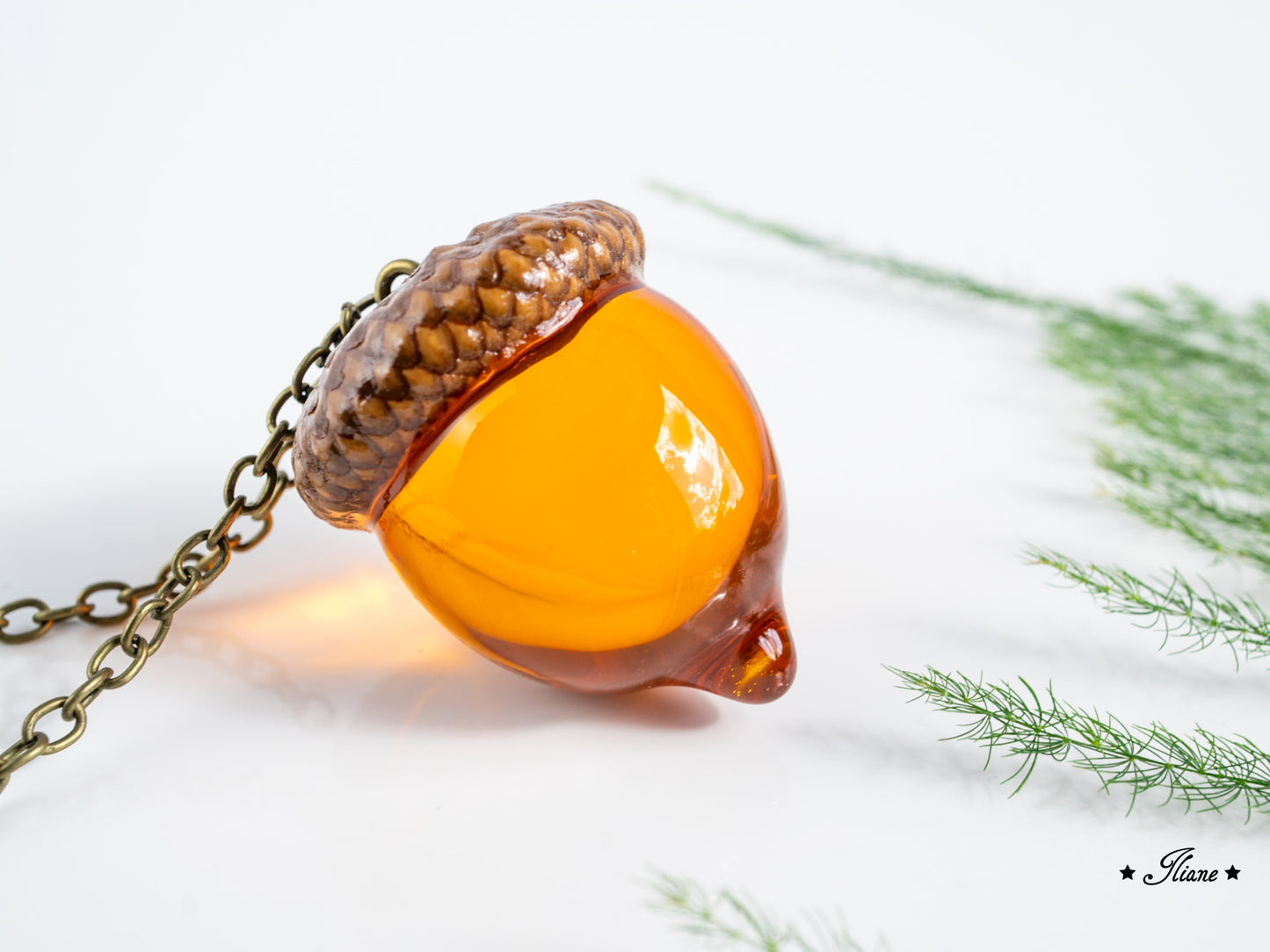 Kette mit Eichel antik bronze