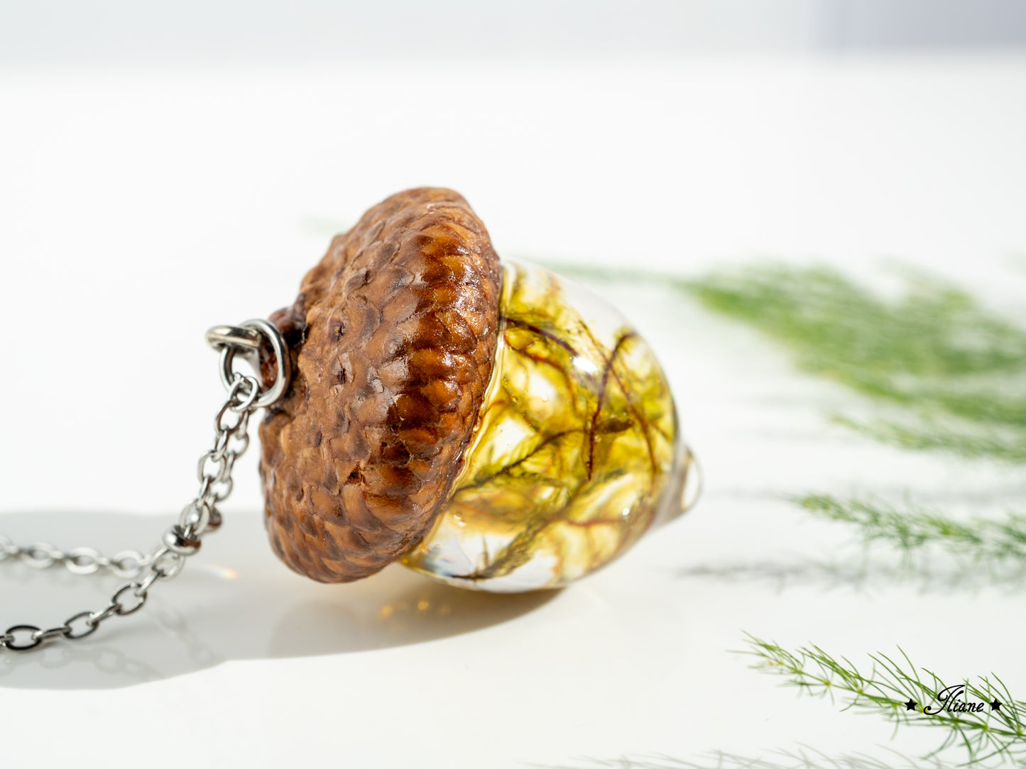 Kette mit Eichel Edelstahl silber