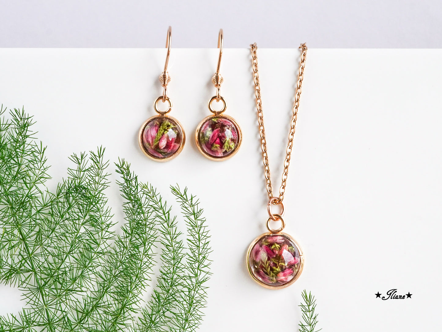 Heidekraut - SET silber, gold oder roségold 0263