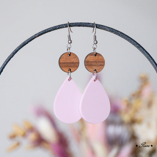 Pastel Collection - Mauve Berry - Acryl-Ohrringe