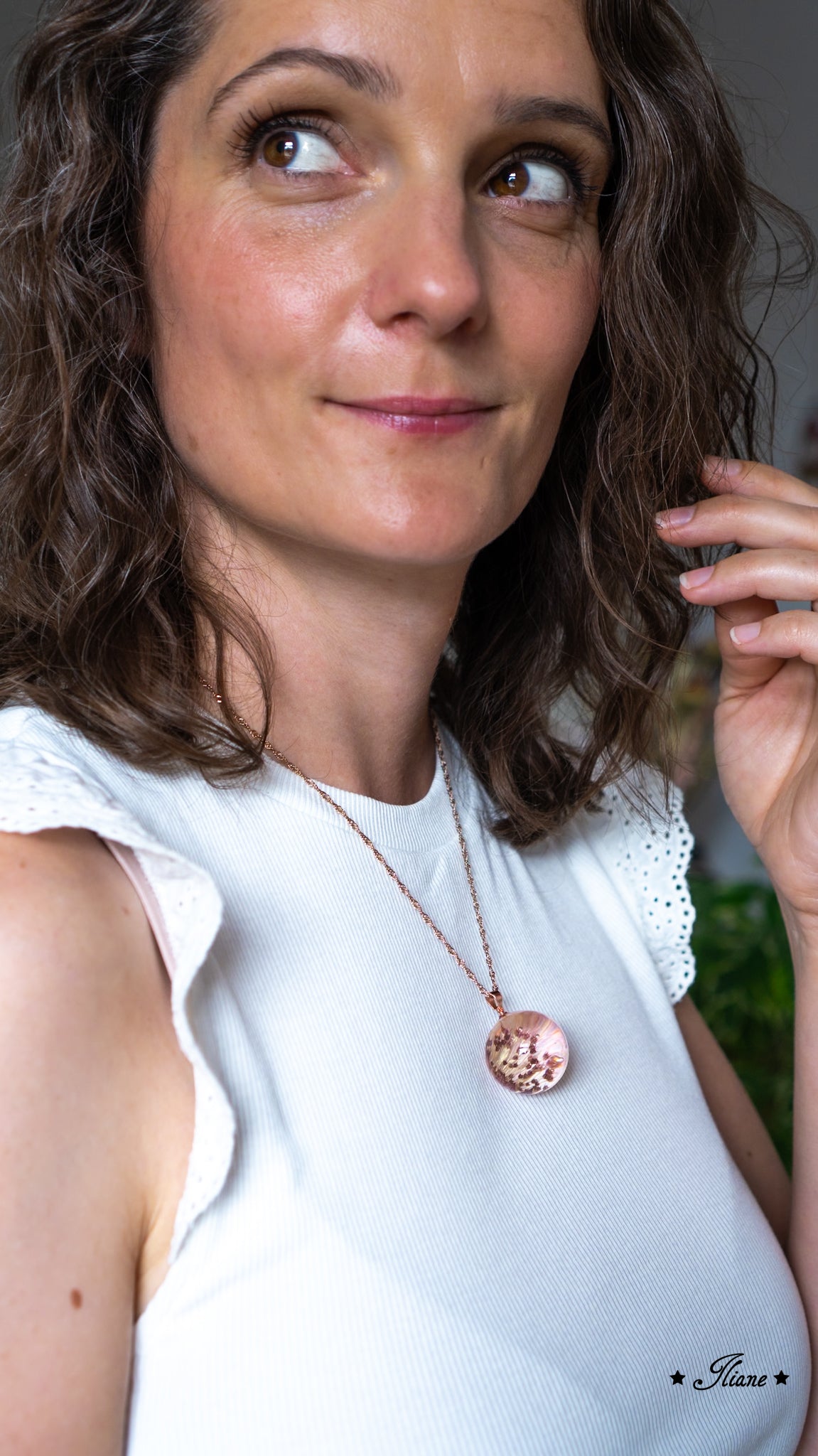 Kette Kugel mit Astranie - roségold 0849