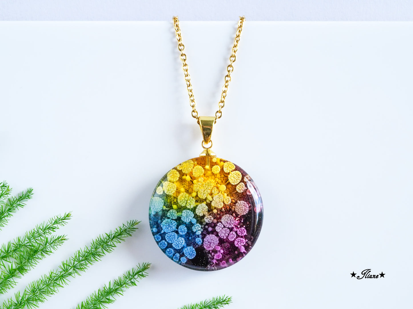 Splash - Ohrhänger und Kette aus Edelstahl gold 0766