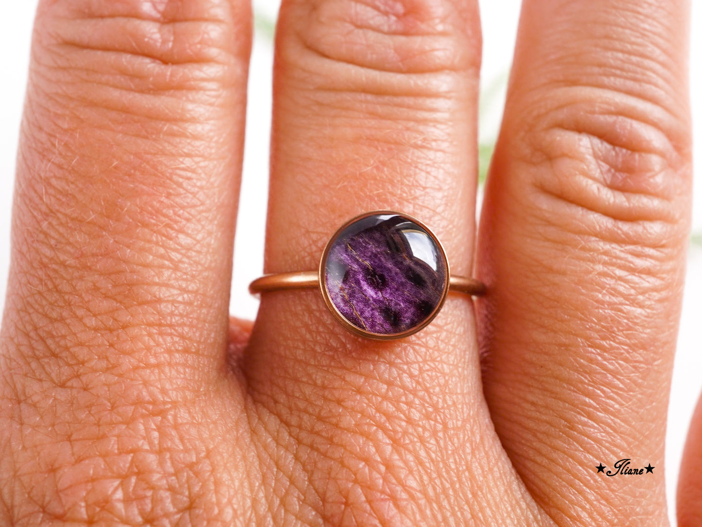 Lilie - Ring Edelstahl silber, gold oder roségold