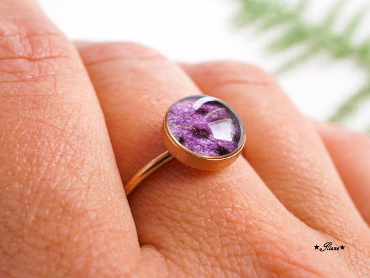 Lilie - Ring Edelstahl silber, gold oder roségold