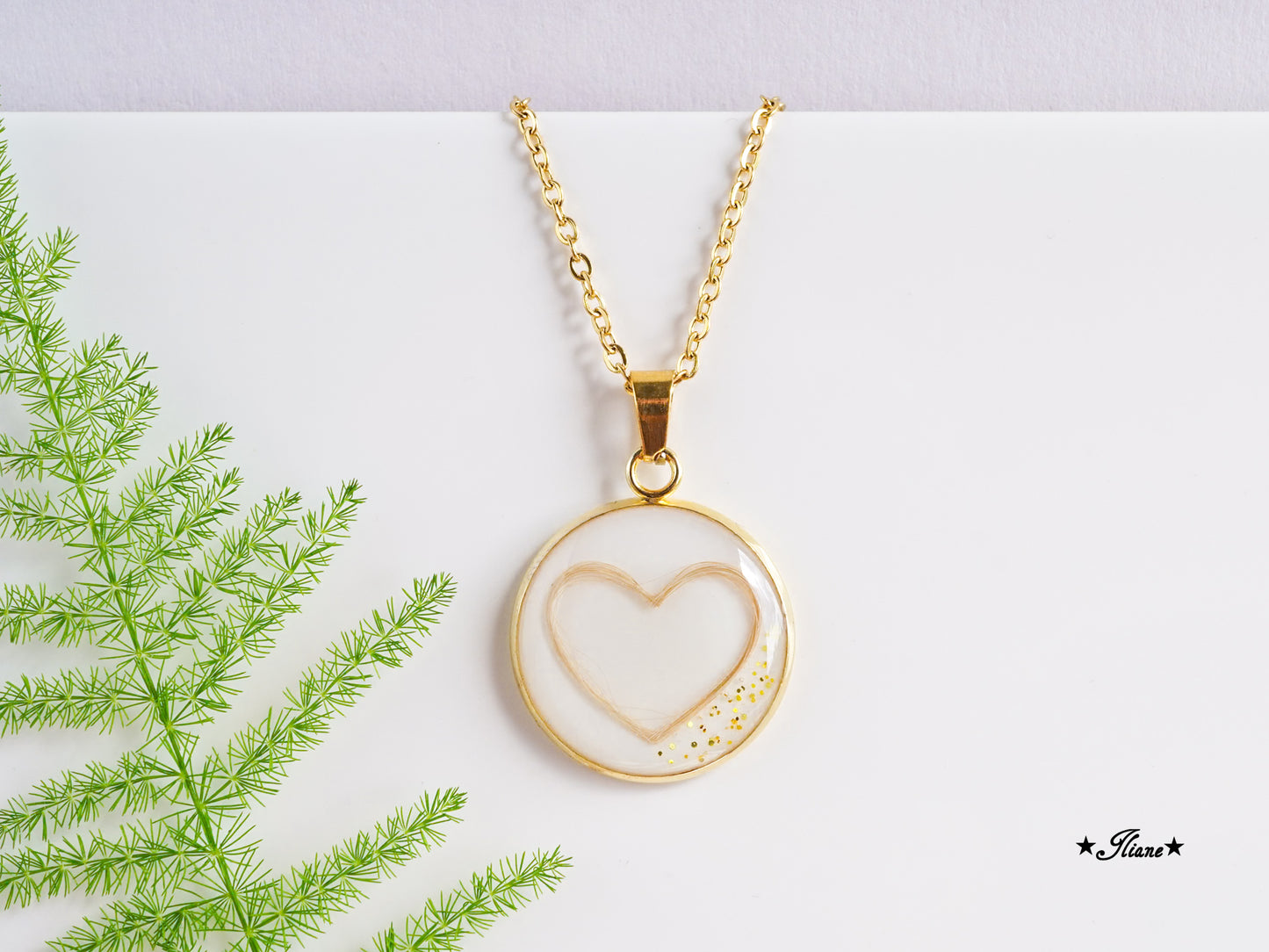 Dein persönliches Erinnerungsschmuckstück mit Fell - Kette rund Edelstahl silber, gold oder roségold