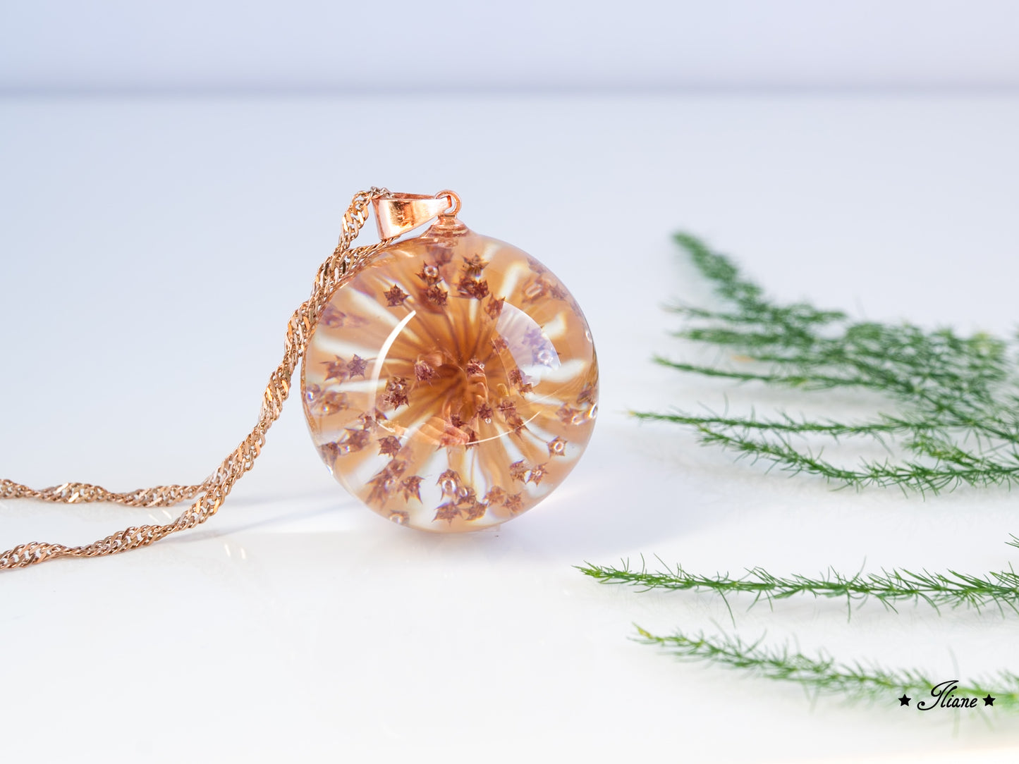Kette Kugel mit Astranie - roségold 0849