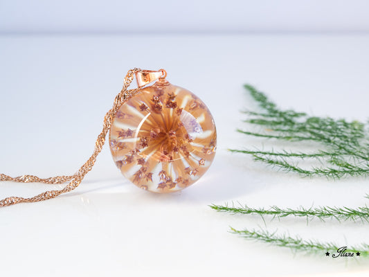 Kette Kugel mit Astranie - roségold 0849