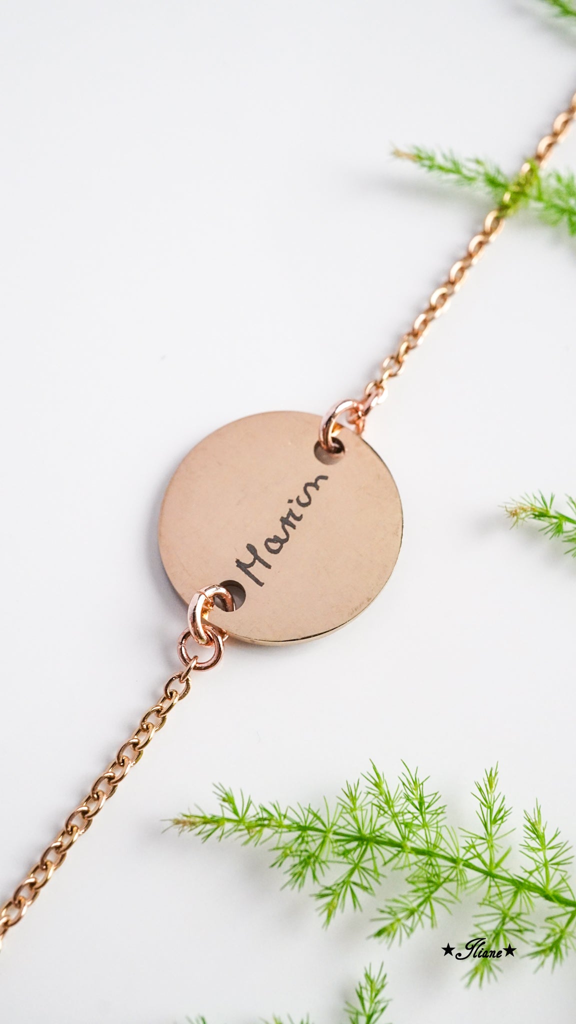 personalisiertes Armband - Namen oder Spruch - Edelstahl silber, gold oder roségoldfarben