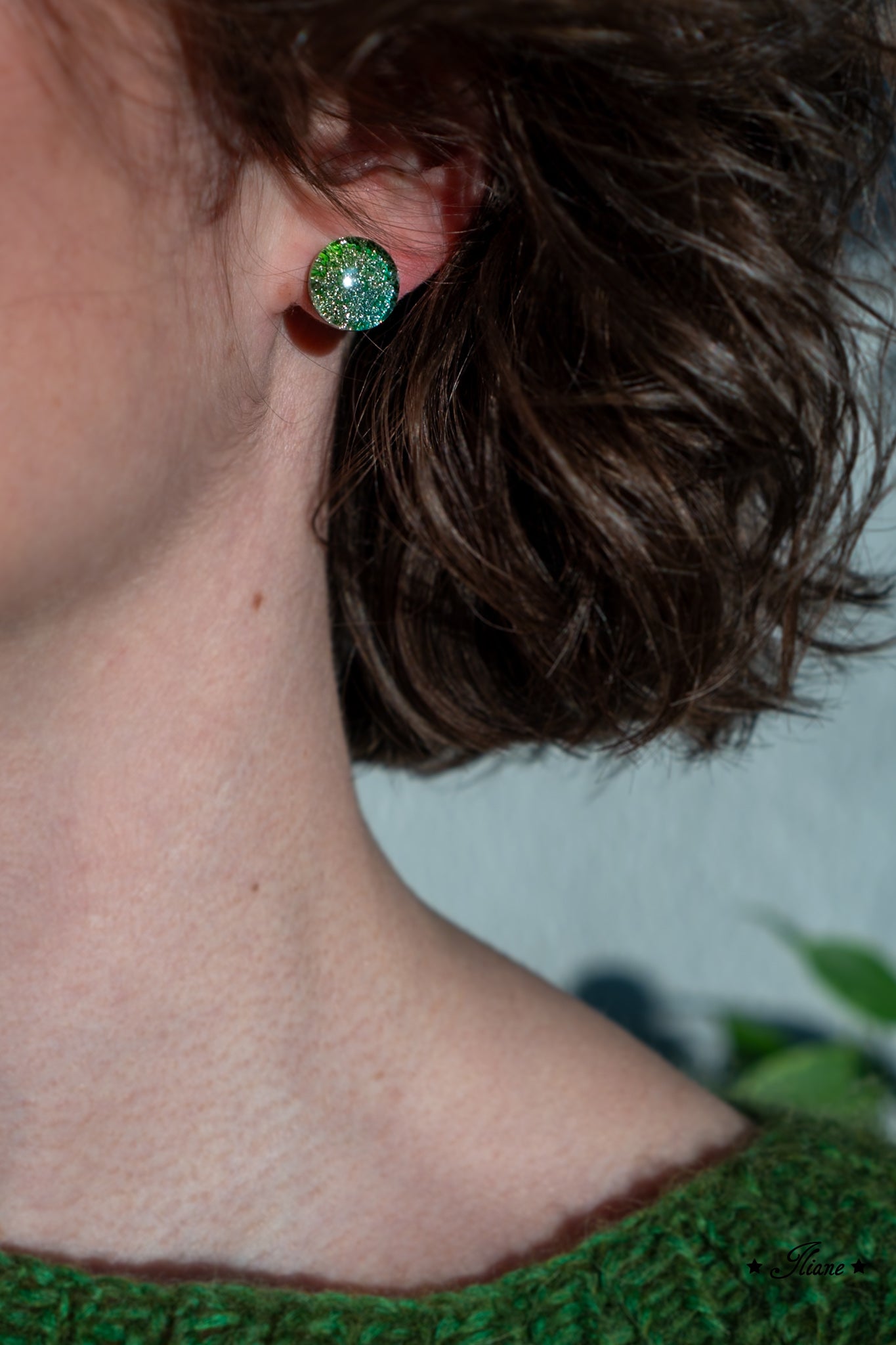 Aurora - Ohrstecker aus Edelstahl mit Metallic silber oder gold 0829