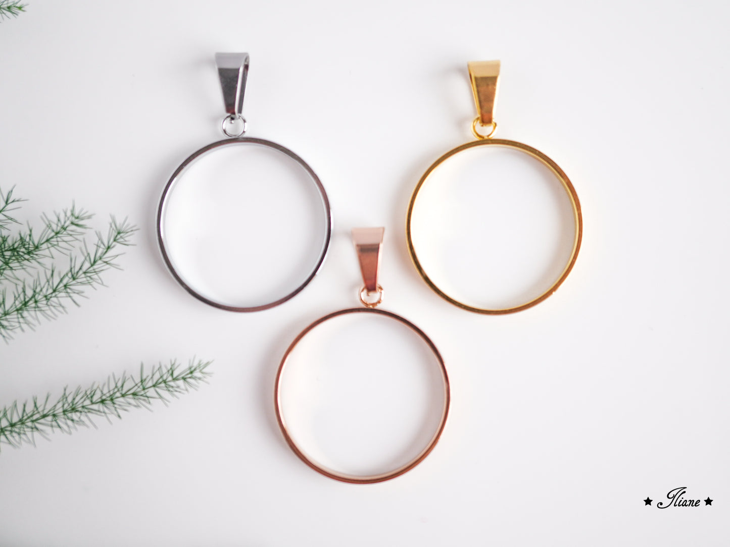 Dein persönliches Erinnerungsschmuckstück mit eigenen Blüten - Kette rund Edelstahl silber, gold oder roségold