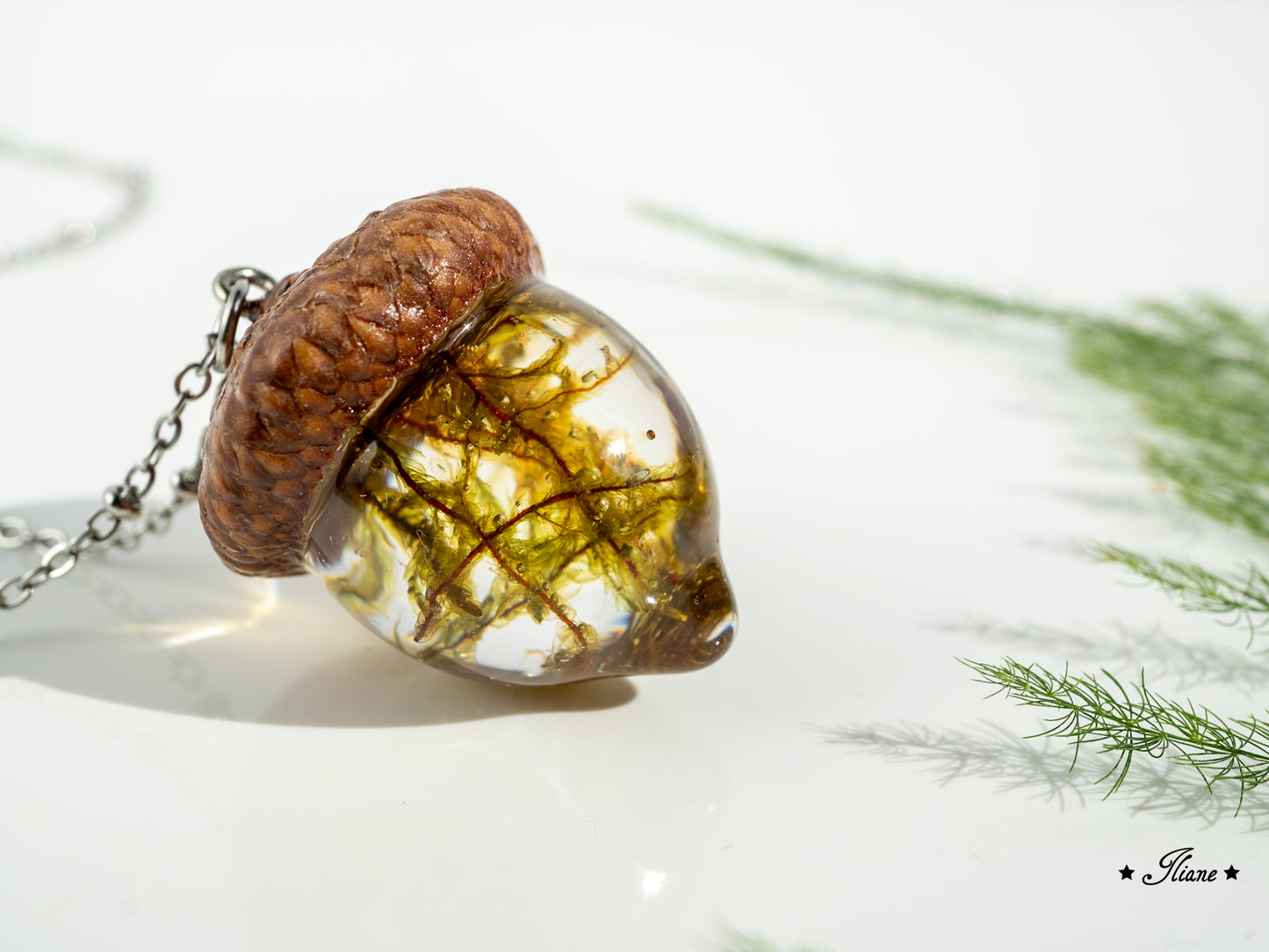 Kette mit Eichel Edelstahl silber
