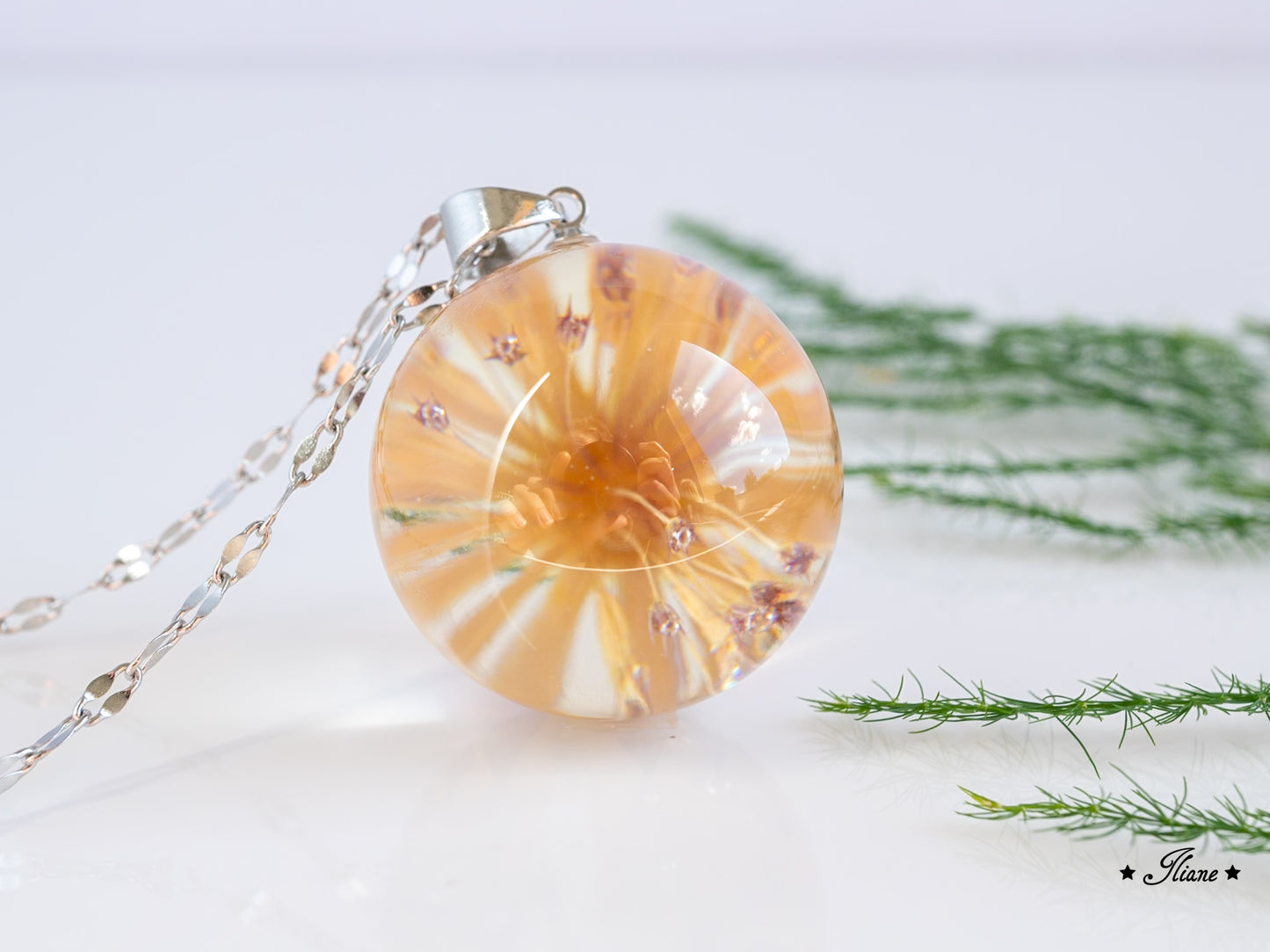 Kette Kugel mit Astranie - silber 0843