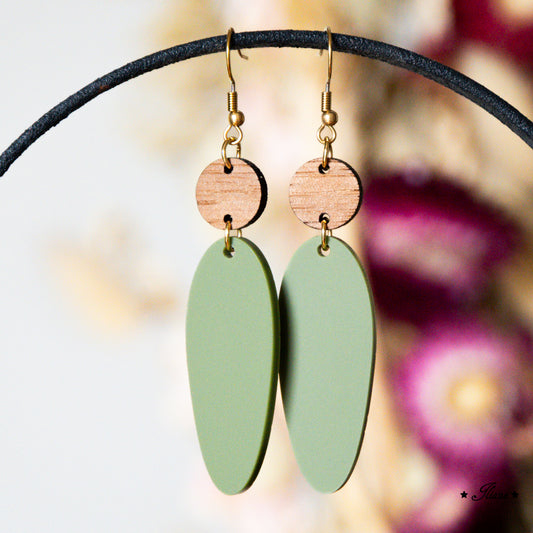 Earth Toned Collection - Sage - Acryl-Ohrringe
