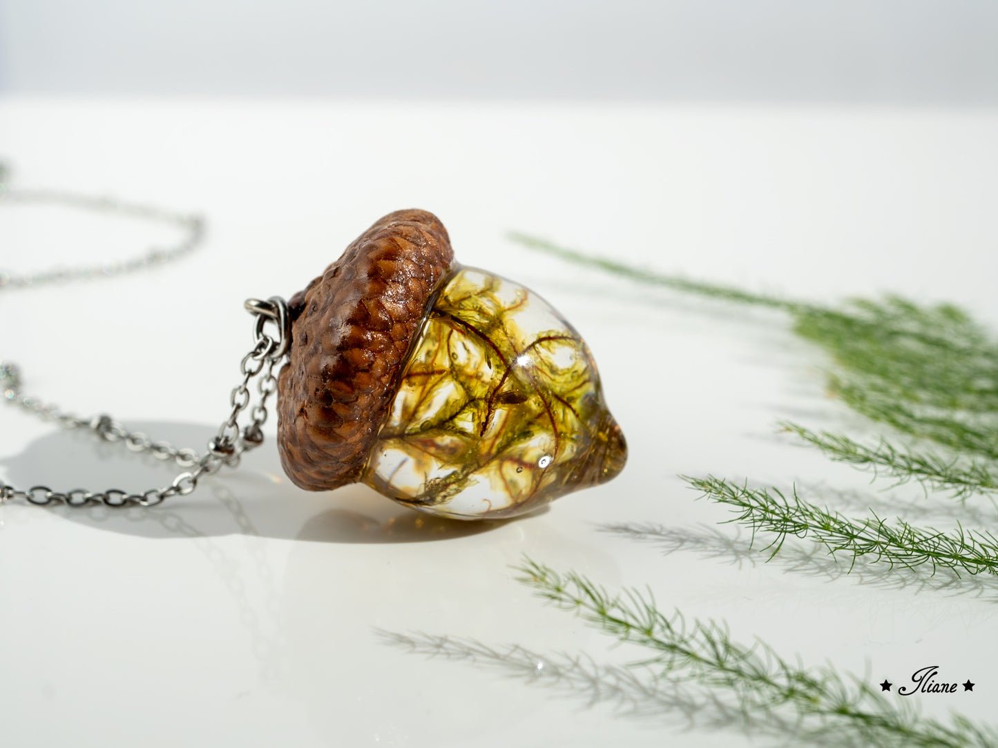 Kette mit Eichel Edelstahl silber