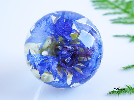 Kettenanhänger Kugel mit Kornblume 0786