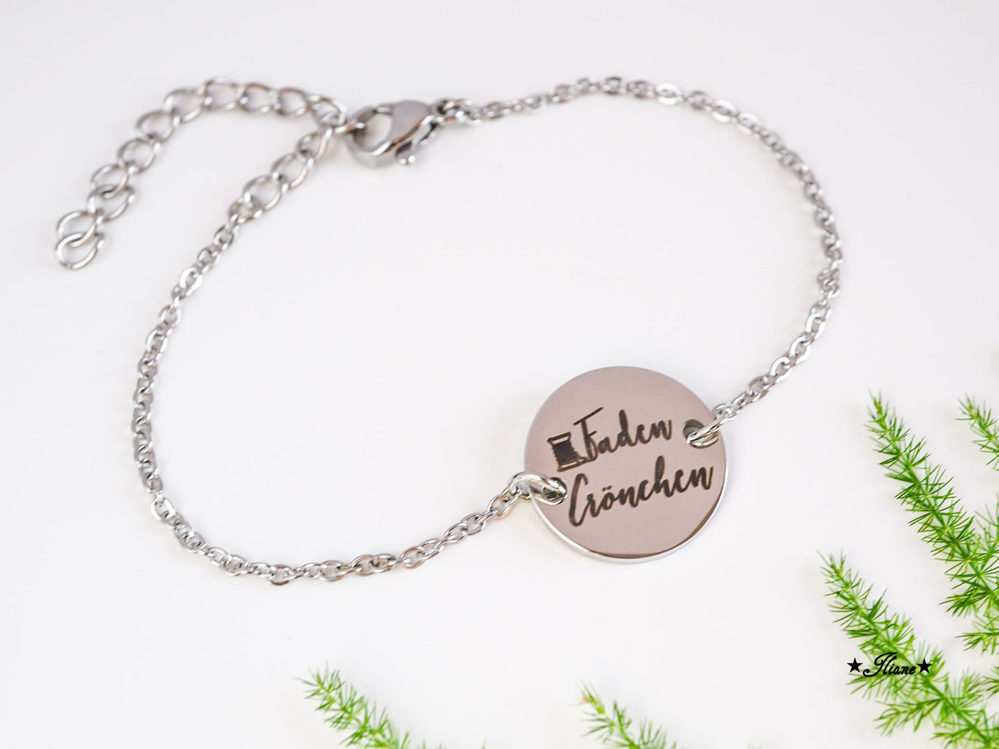 personalisiertes Armband - Namen oder Spruch - Edelstahl silber, gold oder roségoldfarben