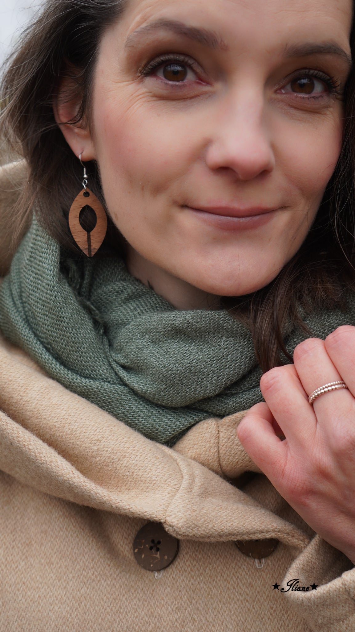 Holzohrringe Boho #26