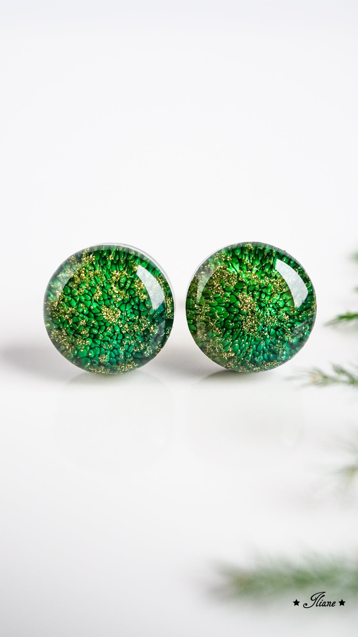 Aurora - Ohrstecker aus Edelstahl mit Metallic silber oder gold 0829