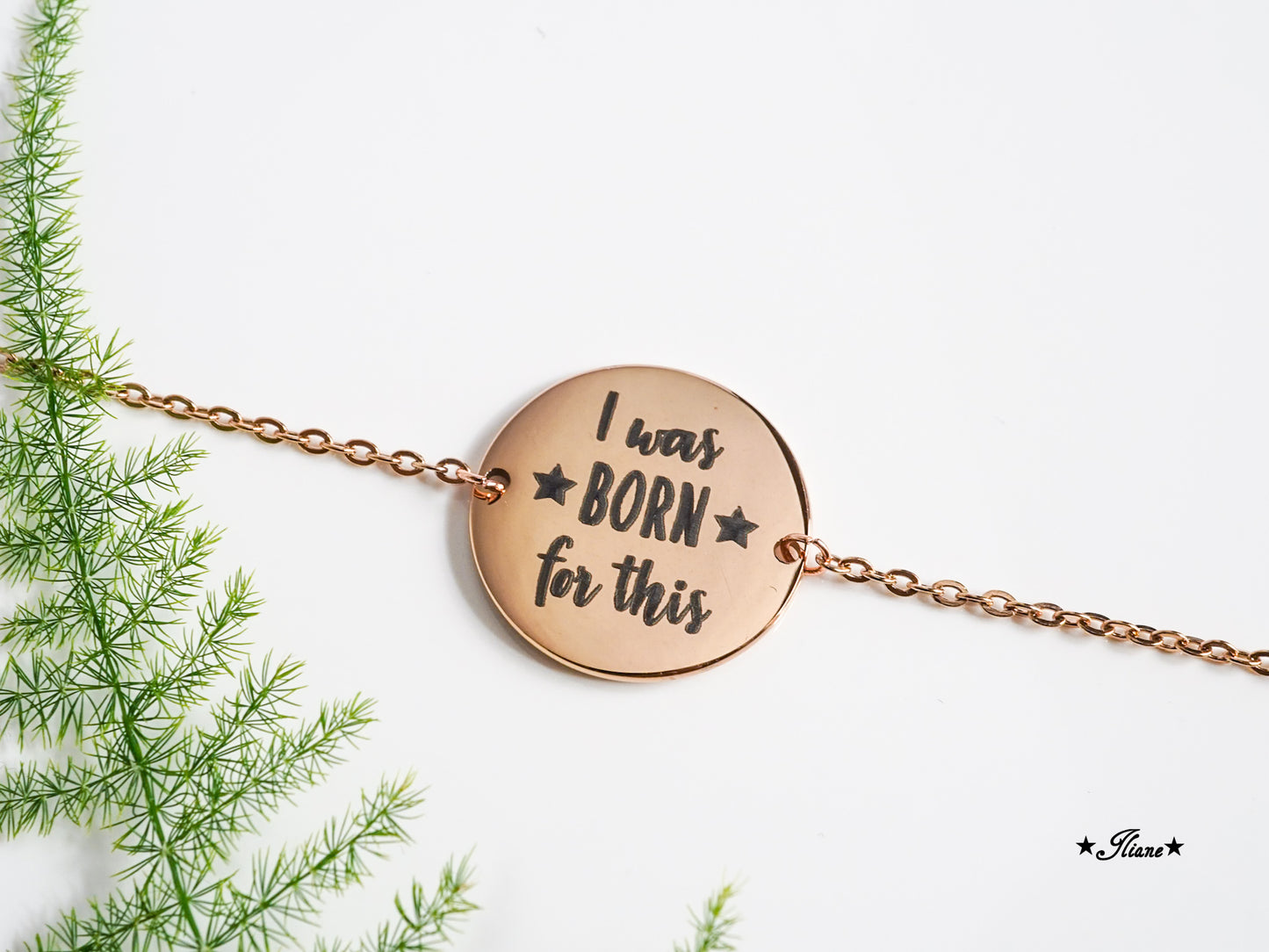 personalisiertes Armband - Namen oder Spruch - Edelstahl silber, gold oder roségoldfarben