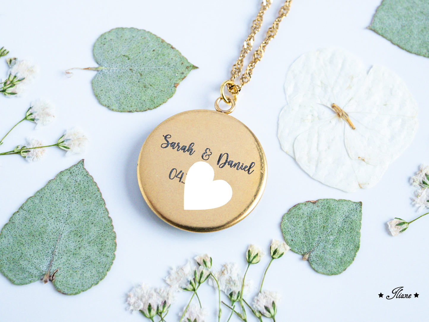 Dein persönliches Erinnerungsschmuckstück aus Deinem Brautstrauß - Kette - Edelstahl silber, gold oder roségold