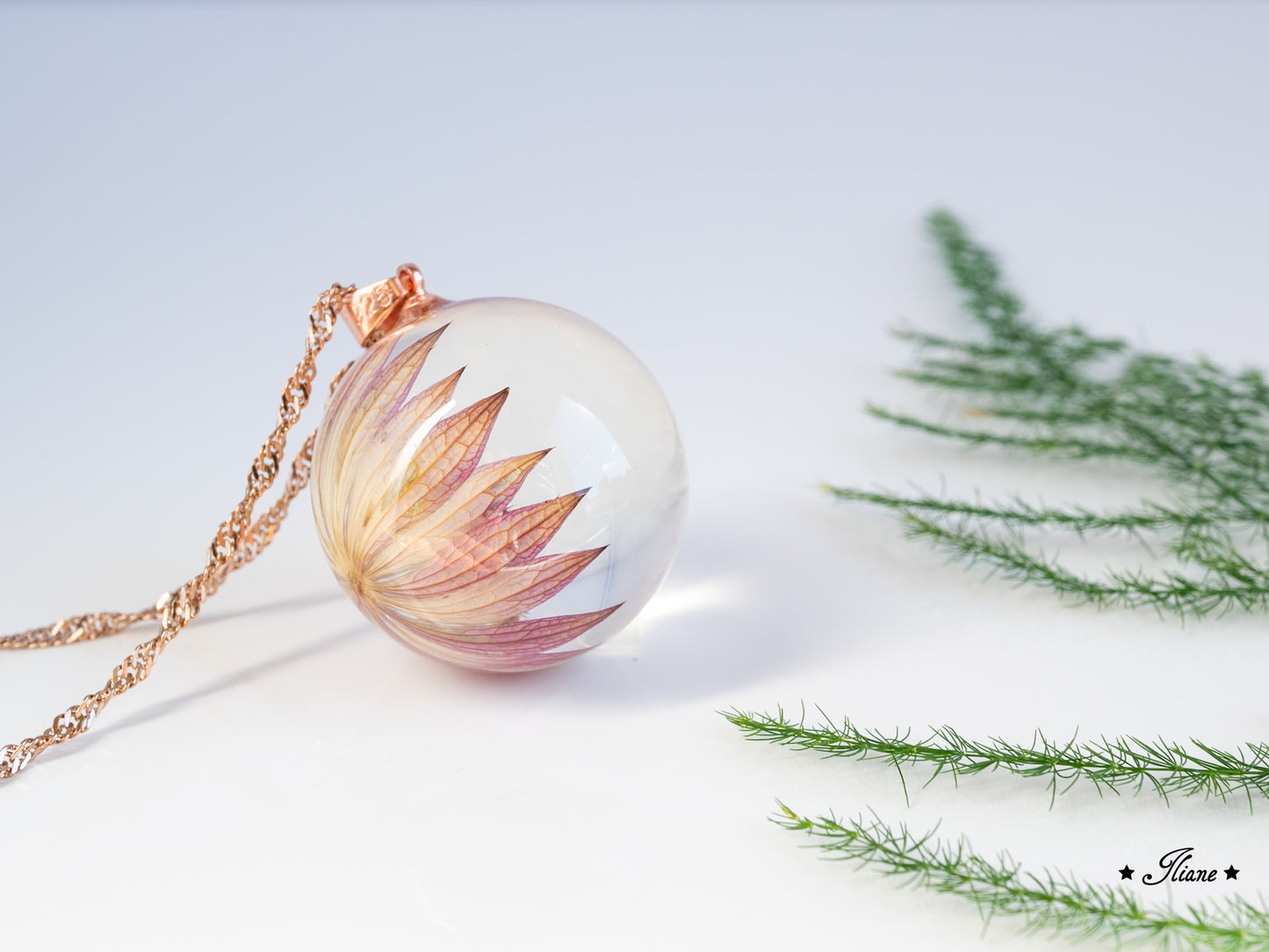 Kette Kugel mit Astranie - roségold 0849