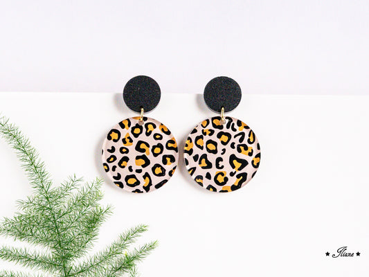 Leo Collection - rund - Acryl-Ohrstecker
