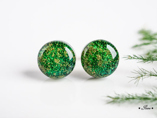 Aurora - Ohrstecker aus Edelstahl mit Metallic silber oder gold 0829