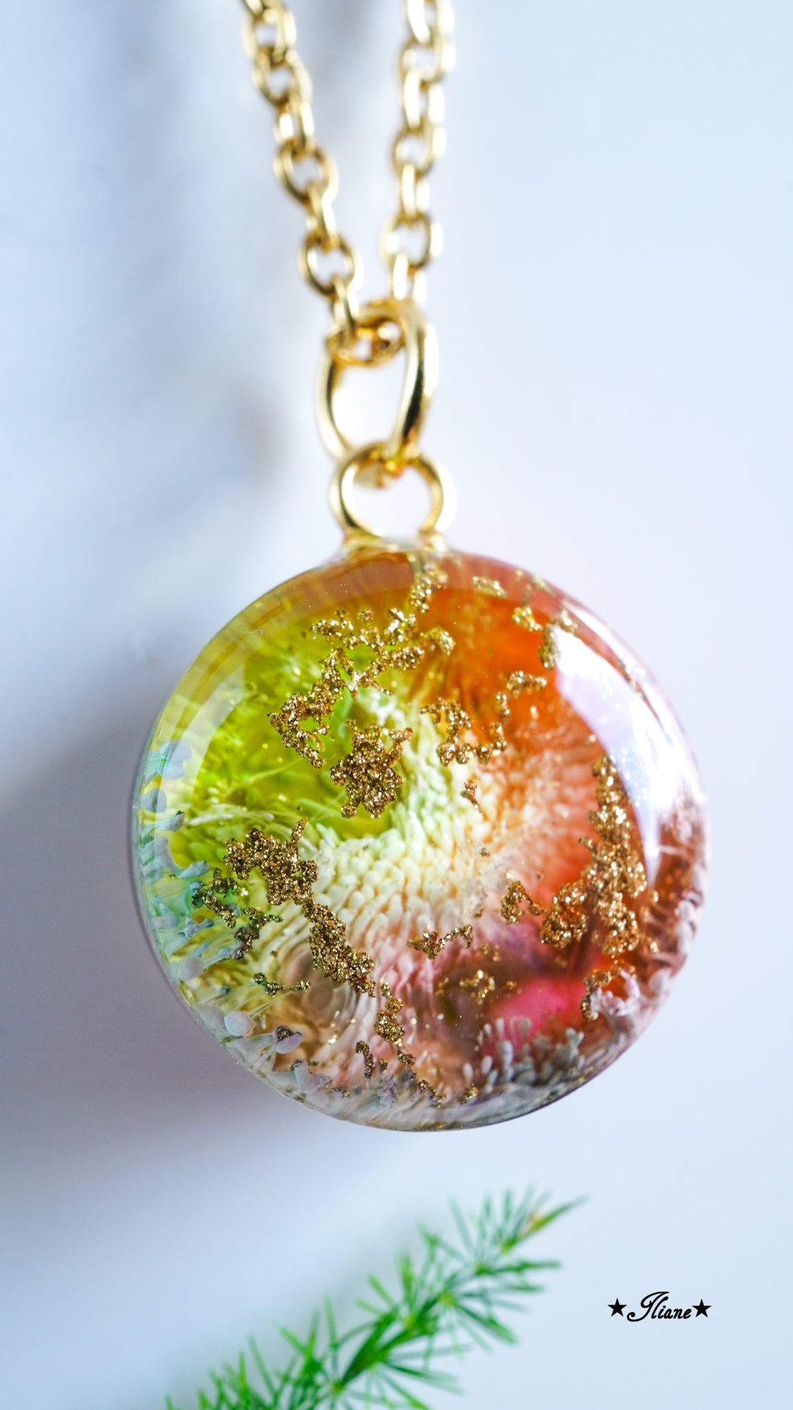 Sunny Side Of Life - SET Ohrringe und Kette aus Edelstahl gold 0771