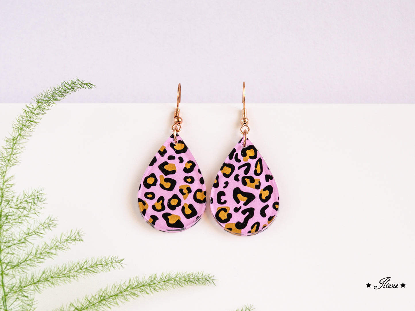 Leo Collection - Pink - Acryl-Ohrringe